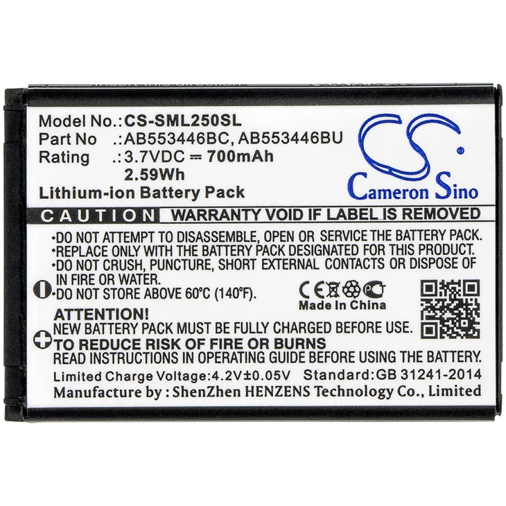 Batterij voor mobiele telefoon Samsung CS-SML250SL