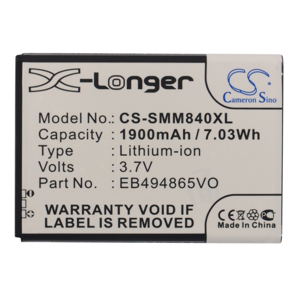 Compatibele batterijvervanging voor Samsung EB494865VO