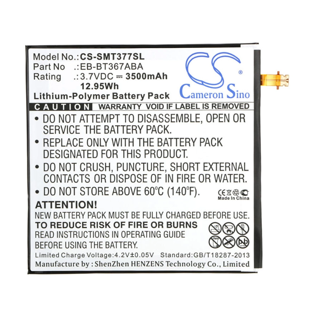 Tablet batterijen Samsung SM-T377P
