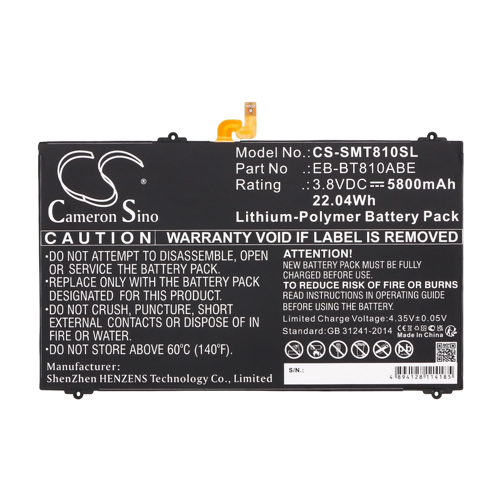 Batterijen Tablet batterijen CS-SMT810SL