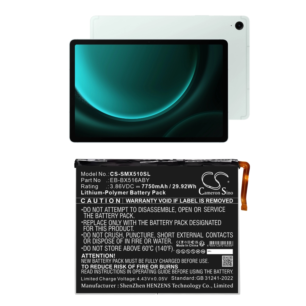 Tablet batterijen Samsung CS-SMX510SL