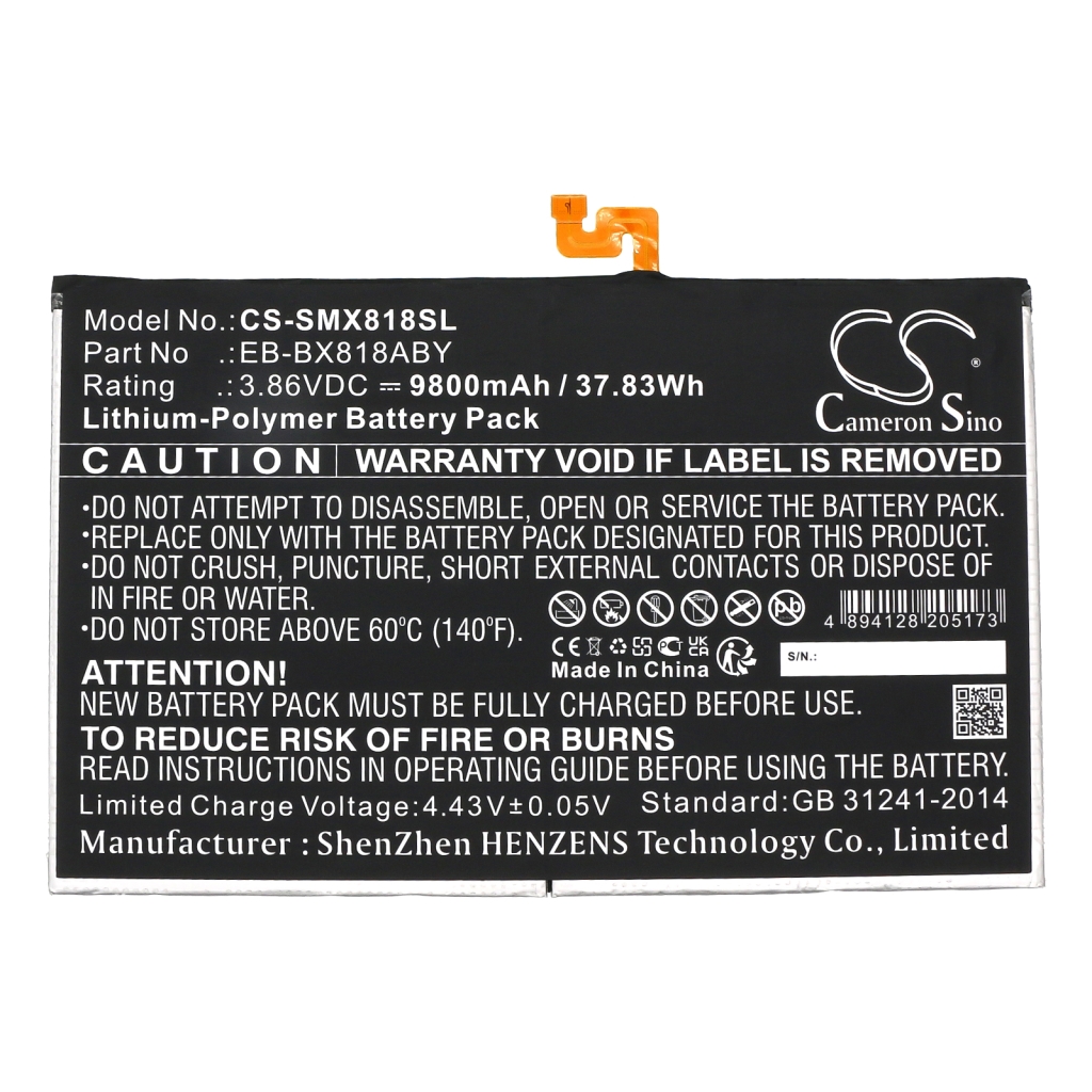 Tablet batterijen Samsung CS-SMX818SL