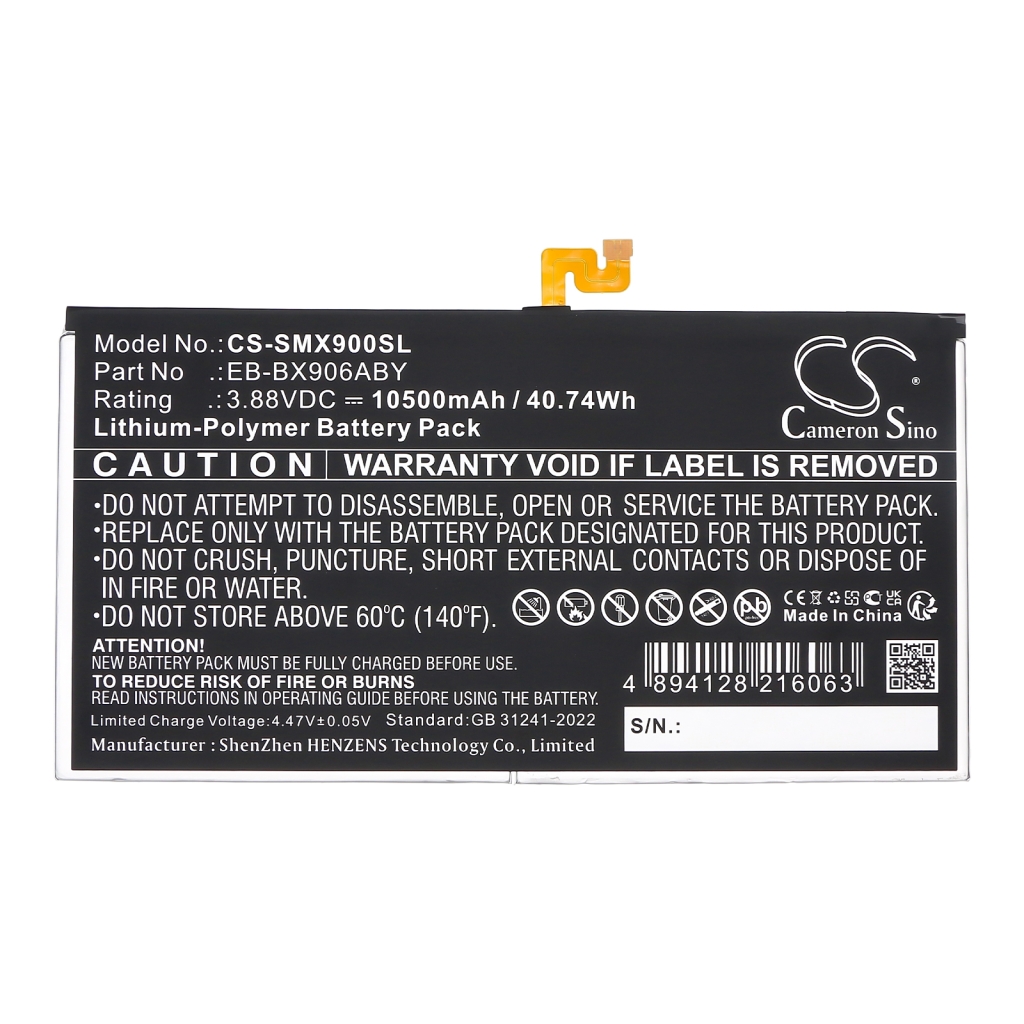 Tablet Battery Samsung CS-SMX900SL