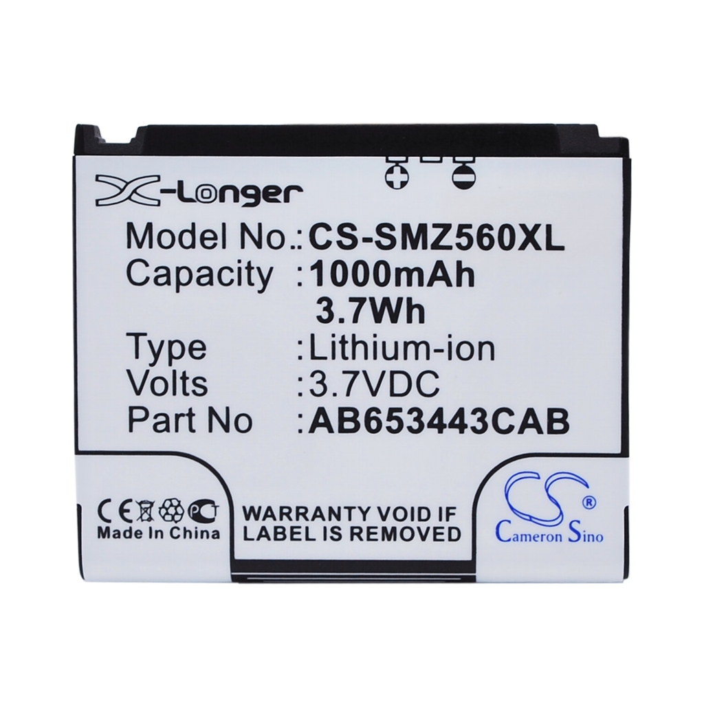 Battery compatible with Samsung CS-SMZ560XL