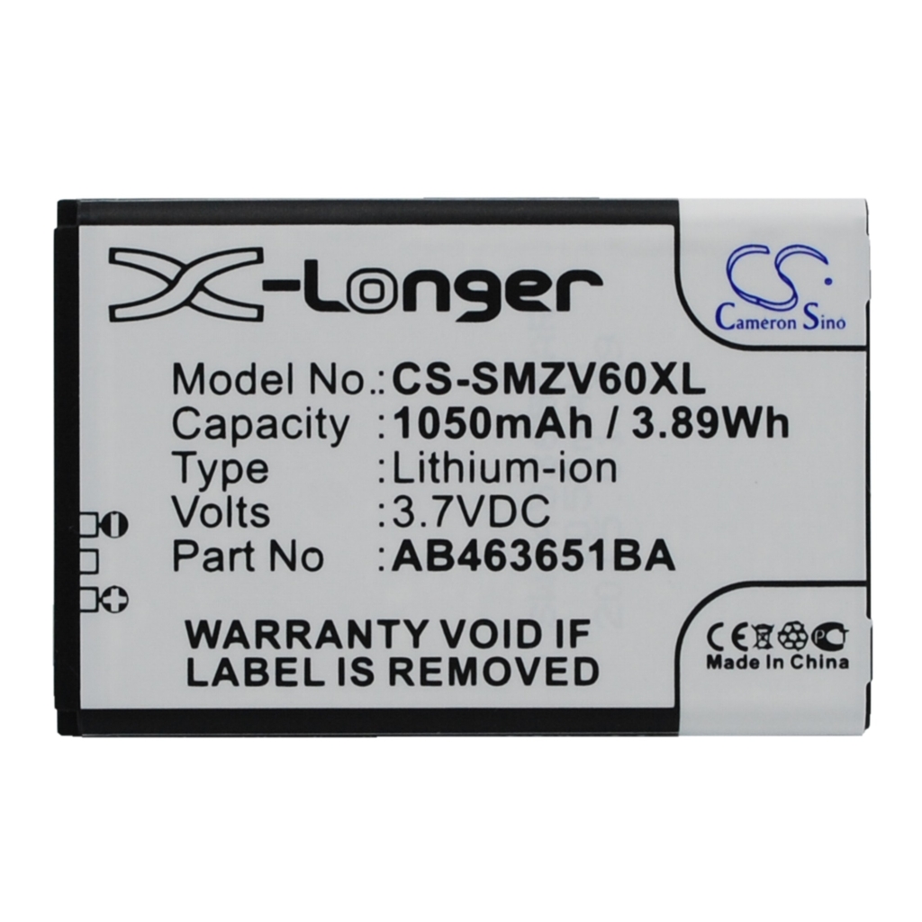 Battery compatible with Samsung CS-SMZV60XL