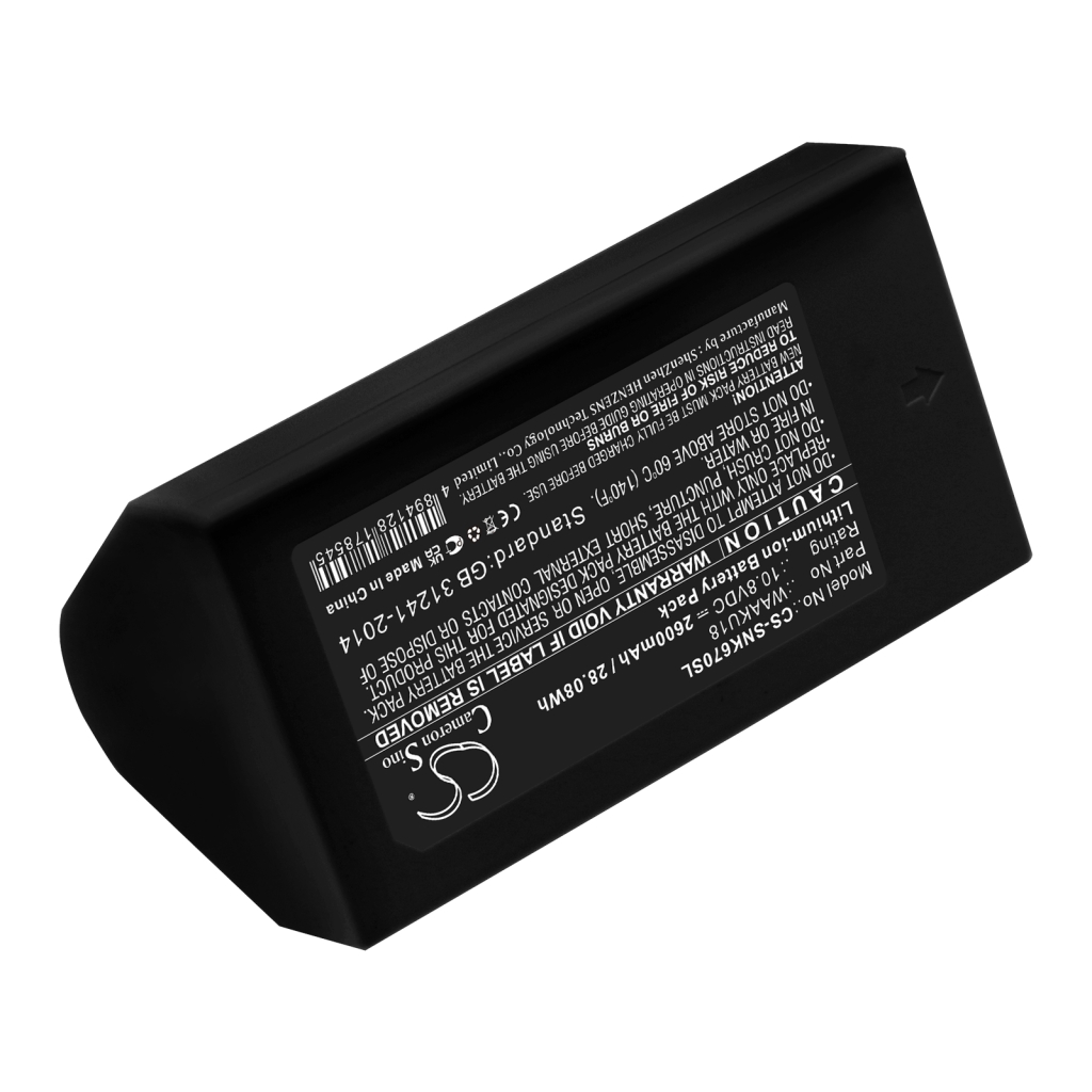 Compatibele batterijvervanging voor Sonel WAAKU18