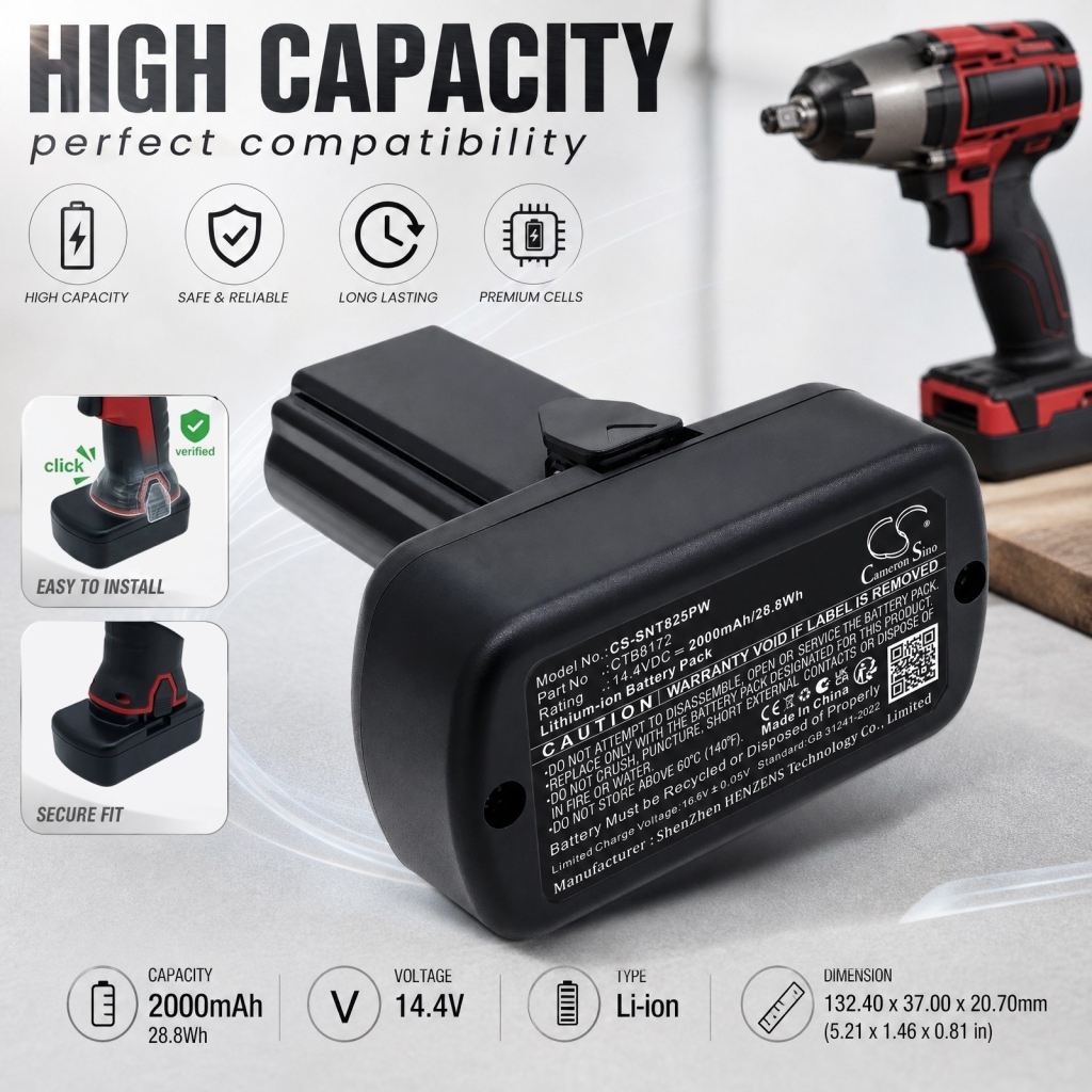 Batterijen compatibel met Snap-On CT725 CT725 CS-SNT825PW