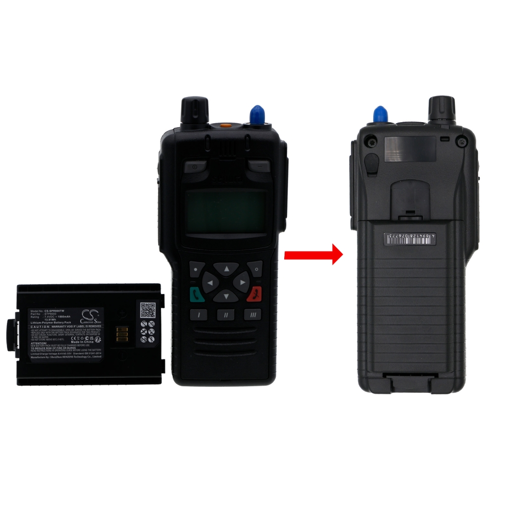 Batterij voor tweerichtingsradio Simoco-Sepura Tetra STP8000