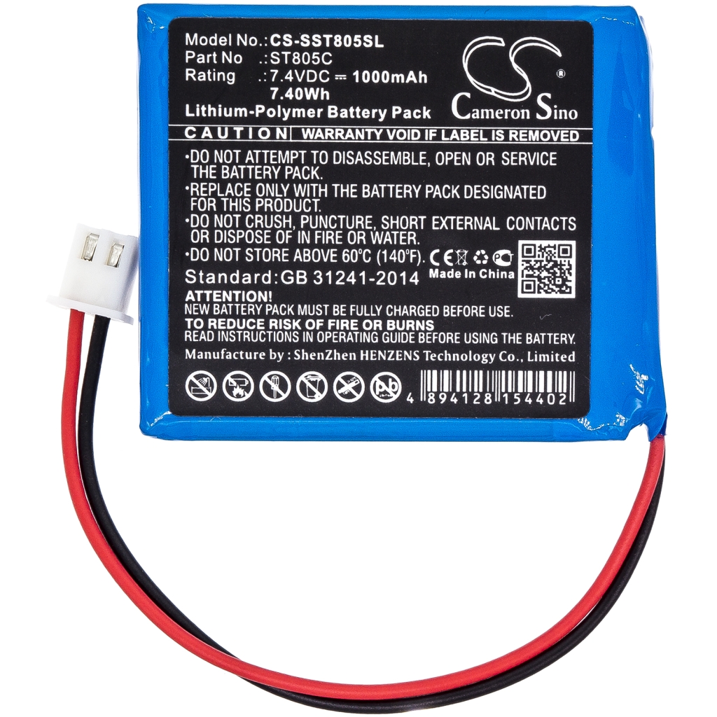 Compatibele batterijvervanging voor Senter 
