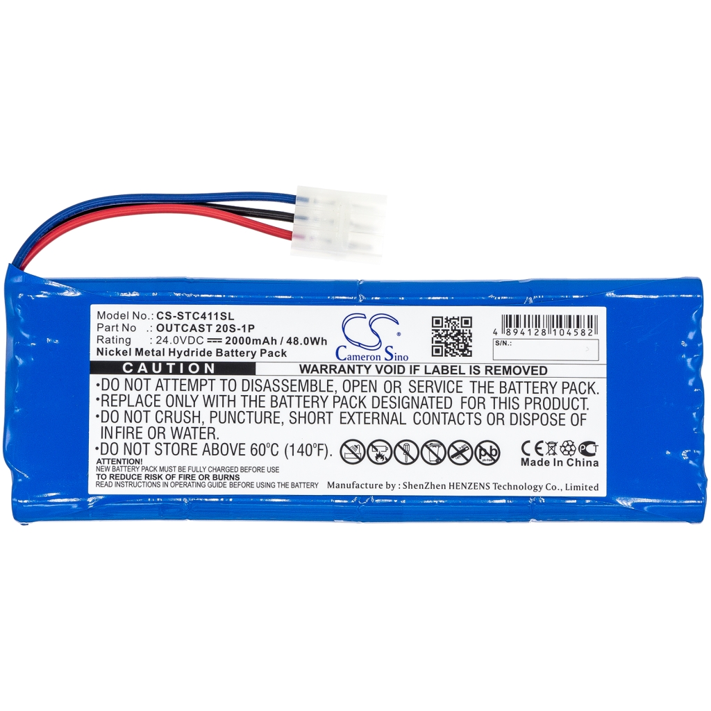 Batterijen Vervangt OUTCAST 20S-1P