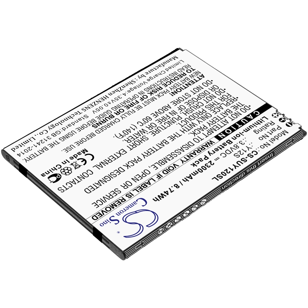 Compatible battery replacement for Sugar Y12S