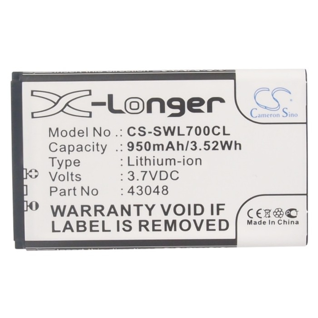 Compatibele batterijvervanging voor Swissvoice 43048