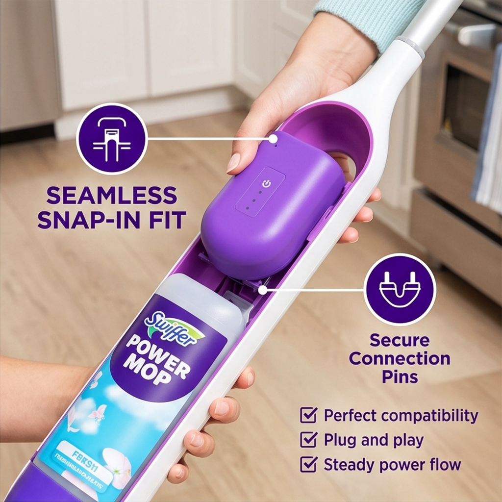 Battery compatible with Swiffer