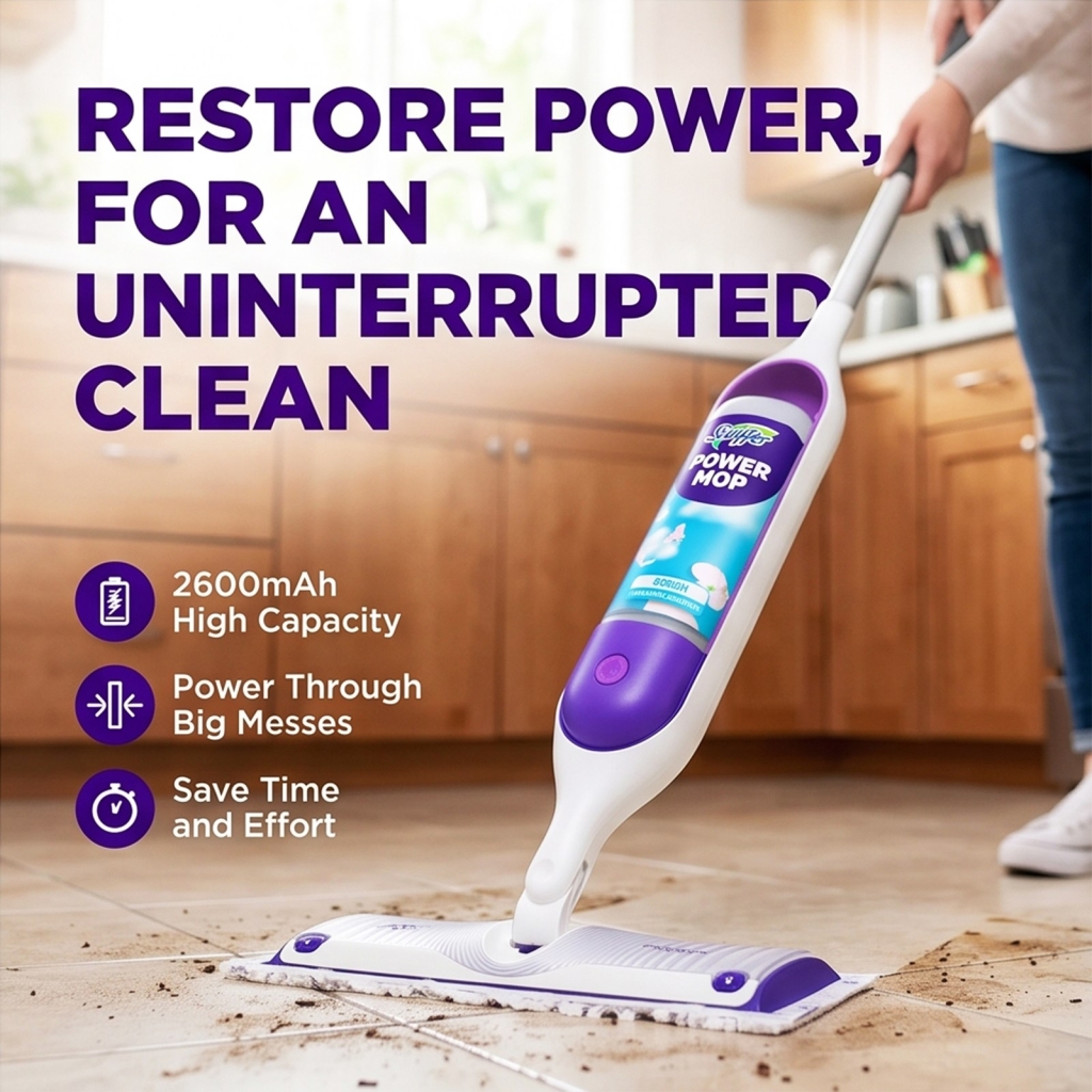 Battery compatible with Swiffer