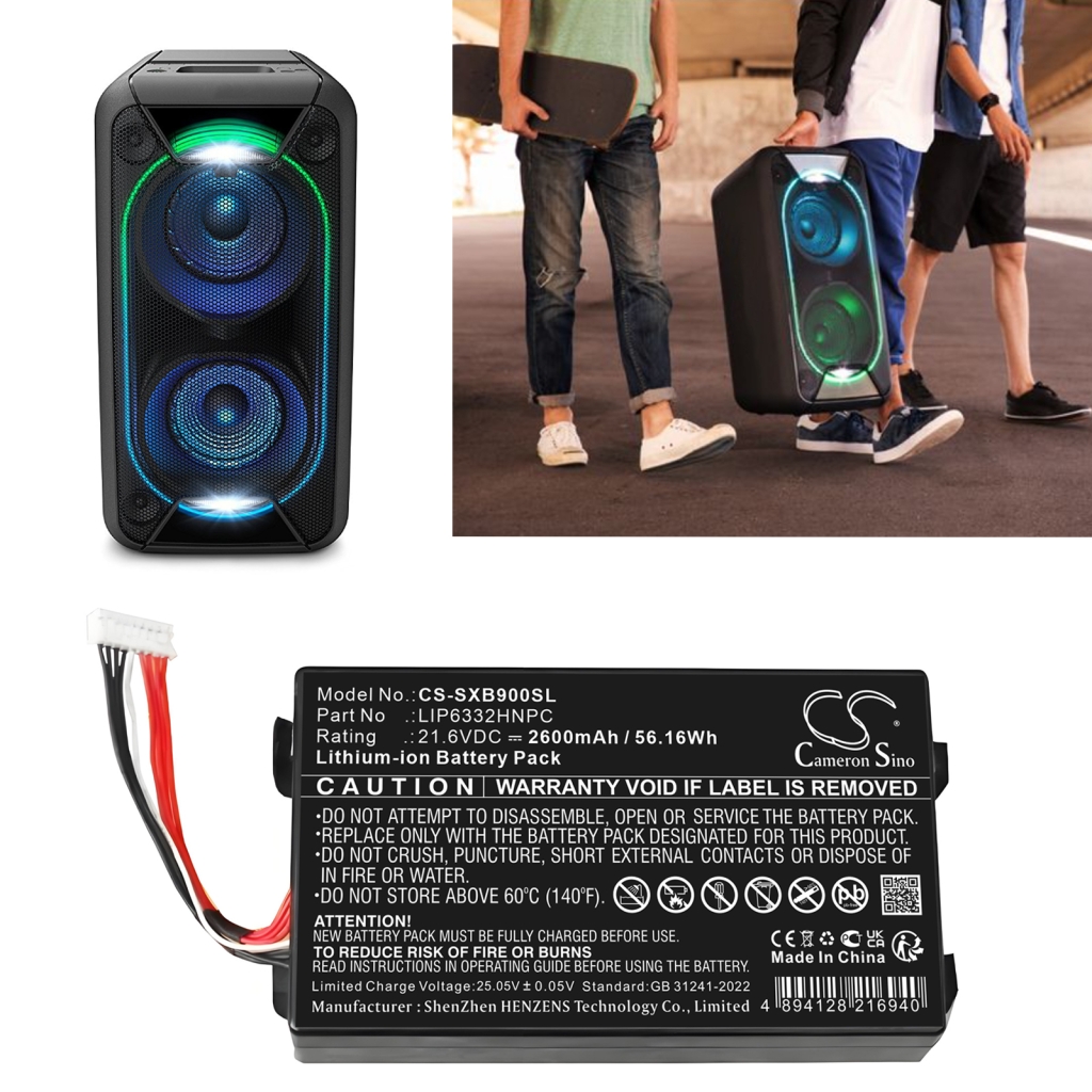 Luidspreker Batterij Sony GTK-XB90