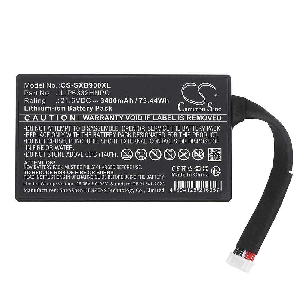 Batterijen Luidspreker Batterij CS-SXB900XL