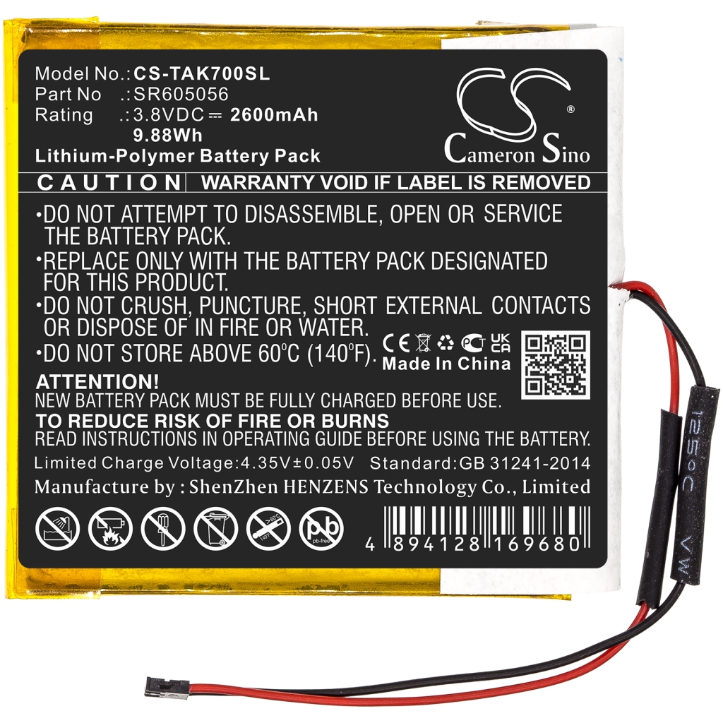 Batterij voor MP3, MP4, PMP Astell