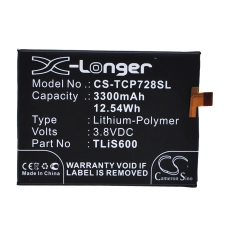 Compatibele batterijvervanging voor Umi LI3834T43P6H886740,TLIS600