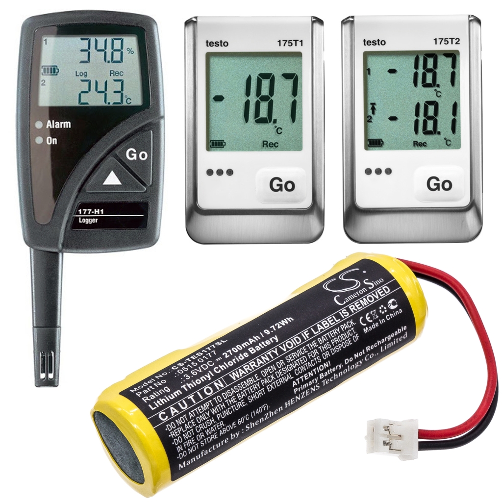 Compatibele batterijvervanging voor Testo 0515 0177