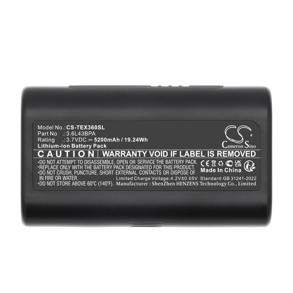 Compatible battery replacement for Texas Instruments 3.6L43BPA
