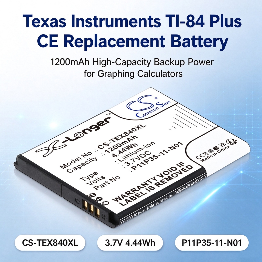 Batteries compatible with Texas Instruments TI Nspire CX Nspire CX CAS Graphing CS-TEX840XL