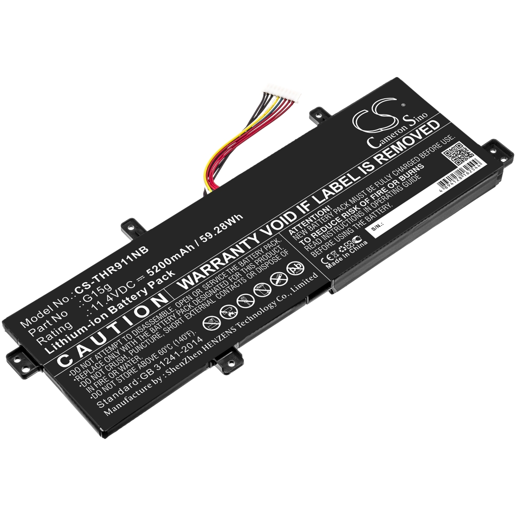 Compatibele batterijvervanging voor Thunderobot G15G