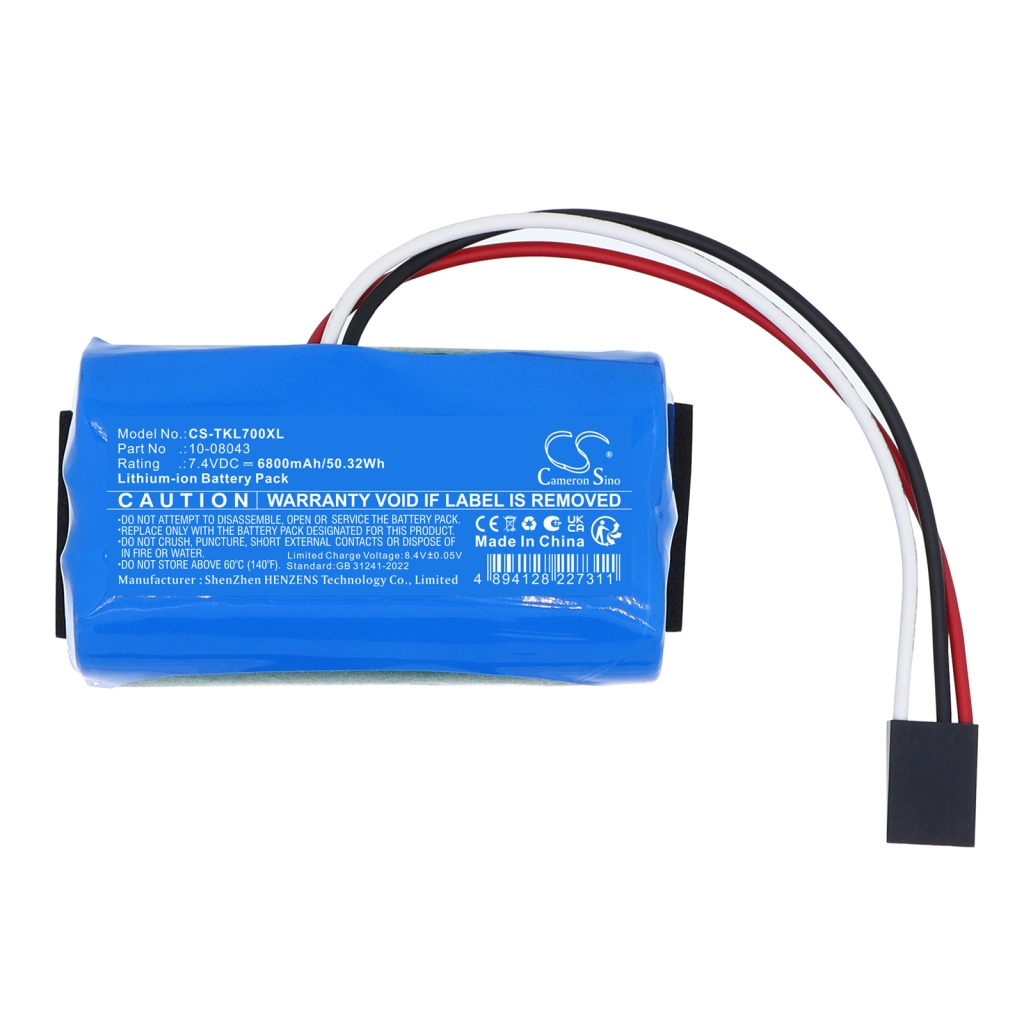 Cameron Sino CS-TKL700XL 7.4V 6800mAh battery label view