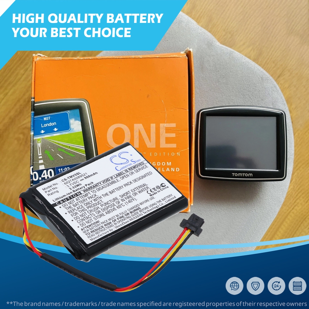 Battery compatible with TomTom CS-TMV5SL