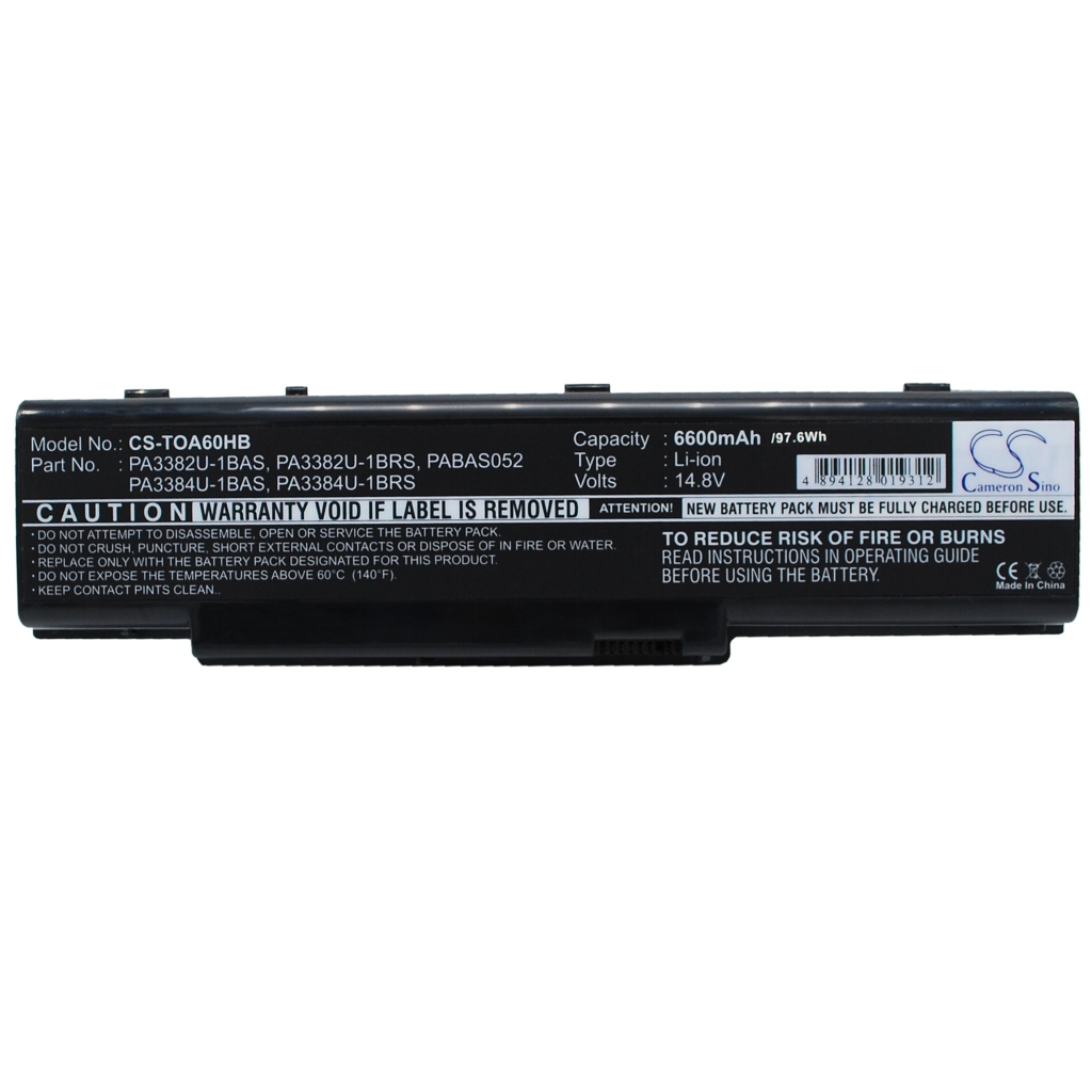 Notebook batterij Toshiba CS-TOA60HB