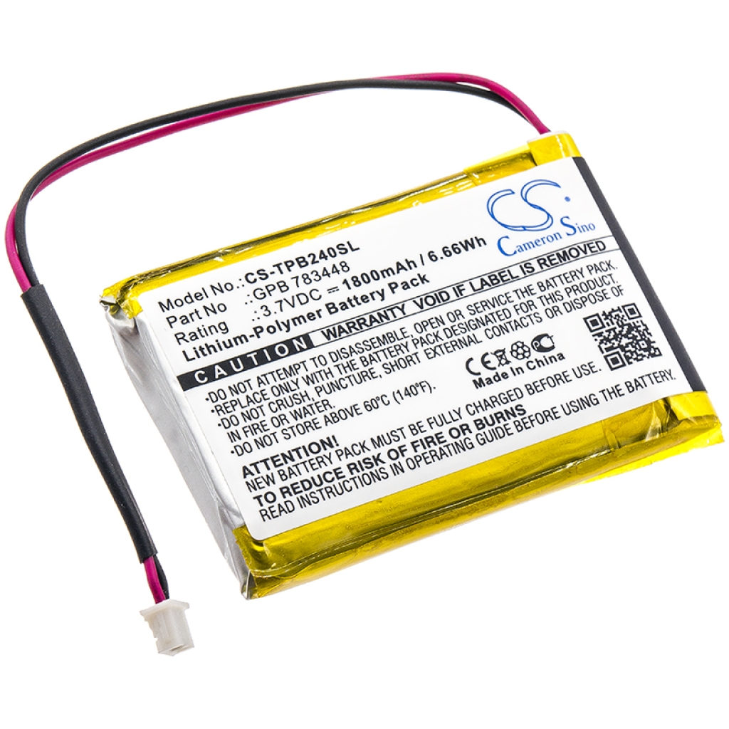 Compatibele batterijvervanging voor Telex GPB 783448