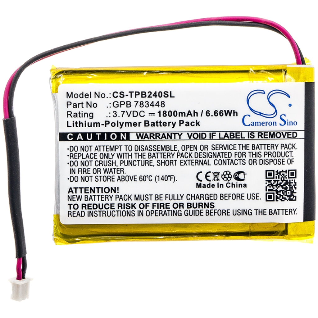 Compatibele batterijvervanging voor Telex GPB 783448