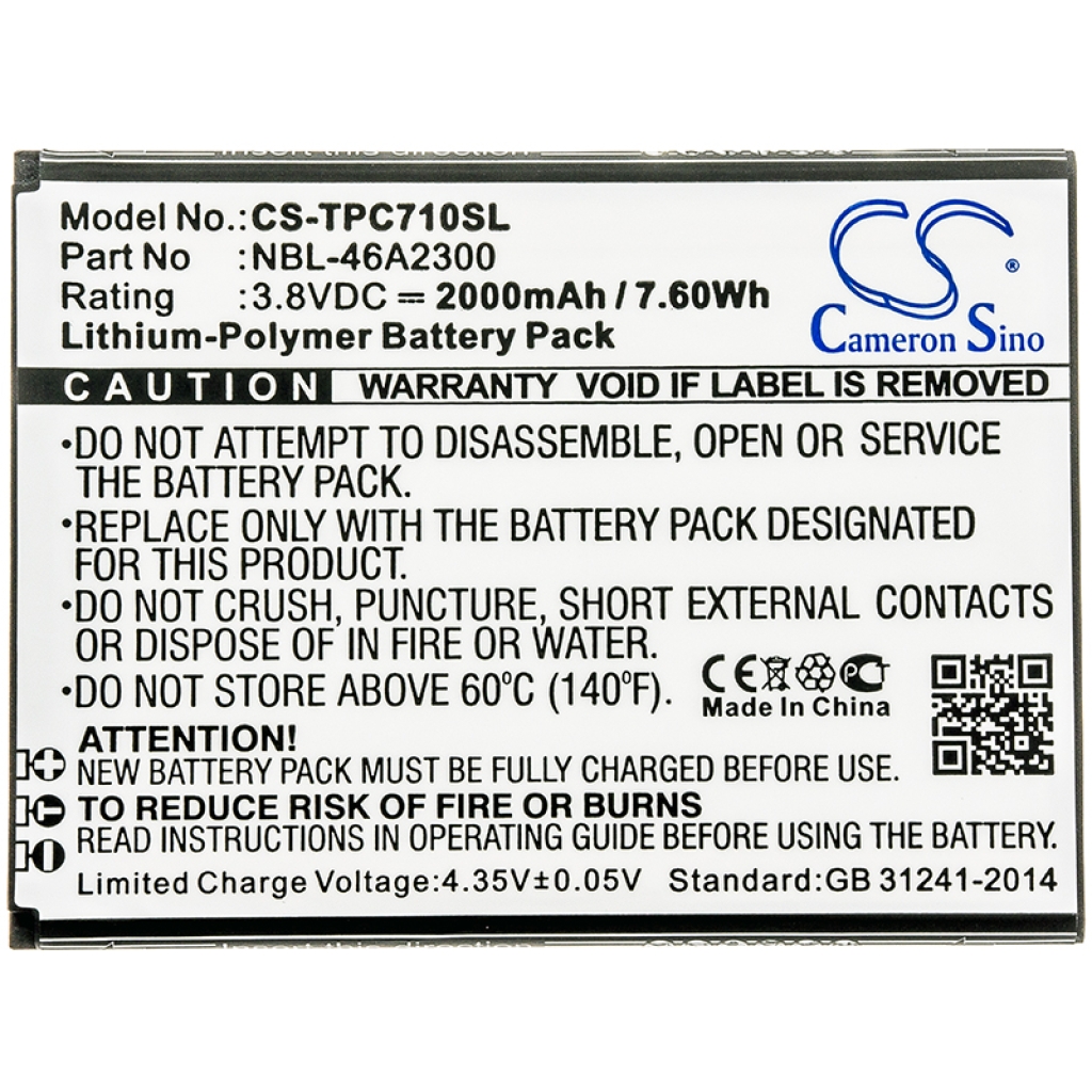 Mobile Phone Battery Neffos CS-TPC710SL