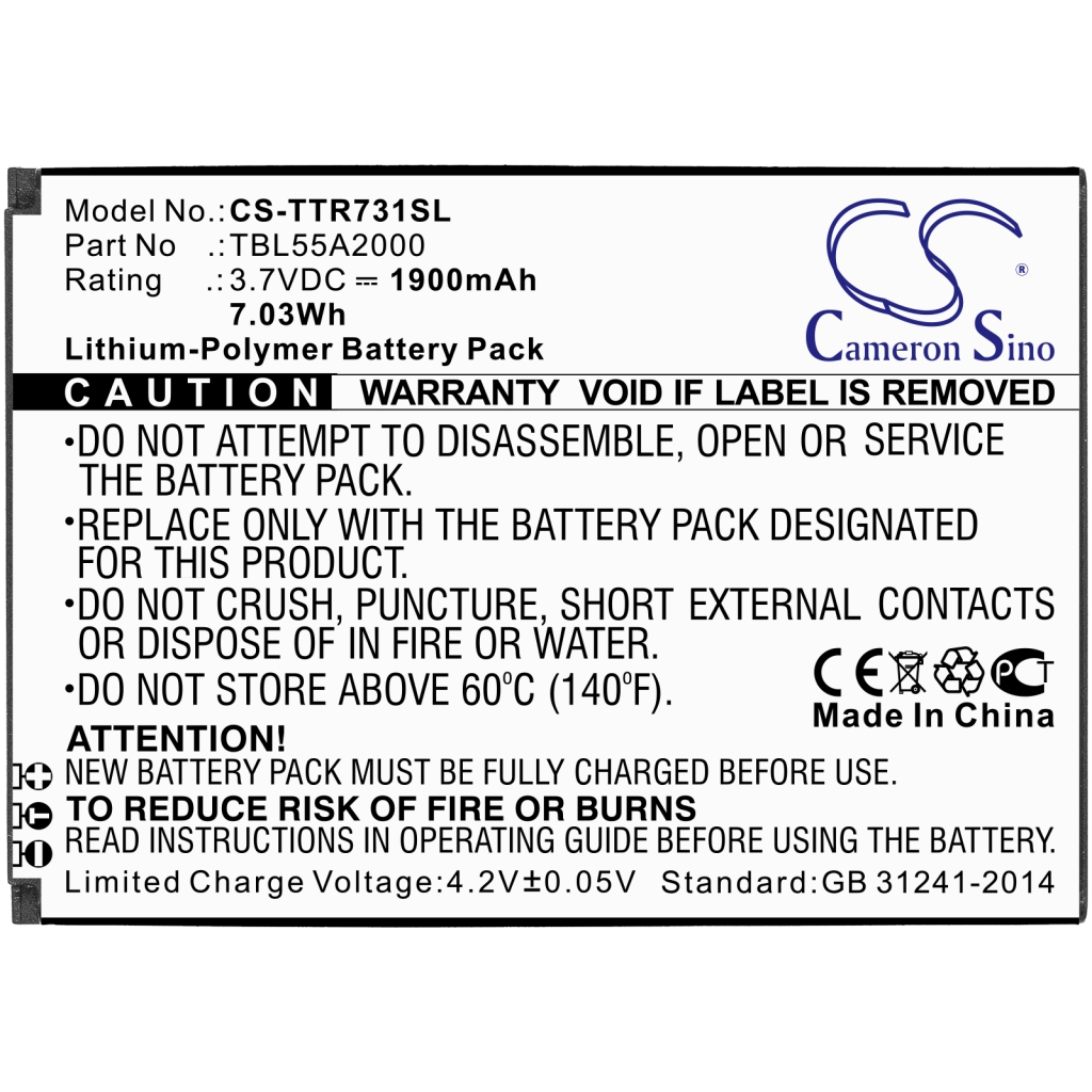 Batterijen Hotspot Batterij CS-TTR731SL
