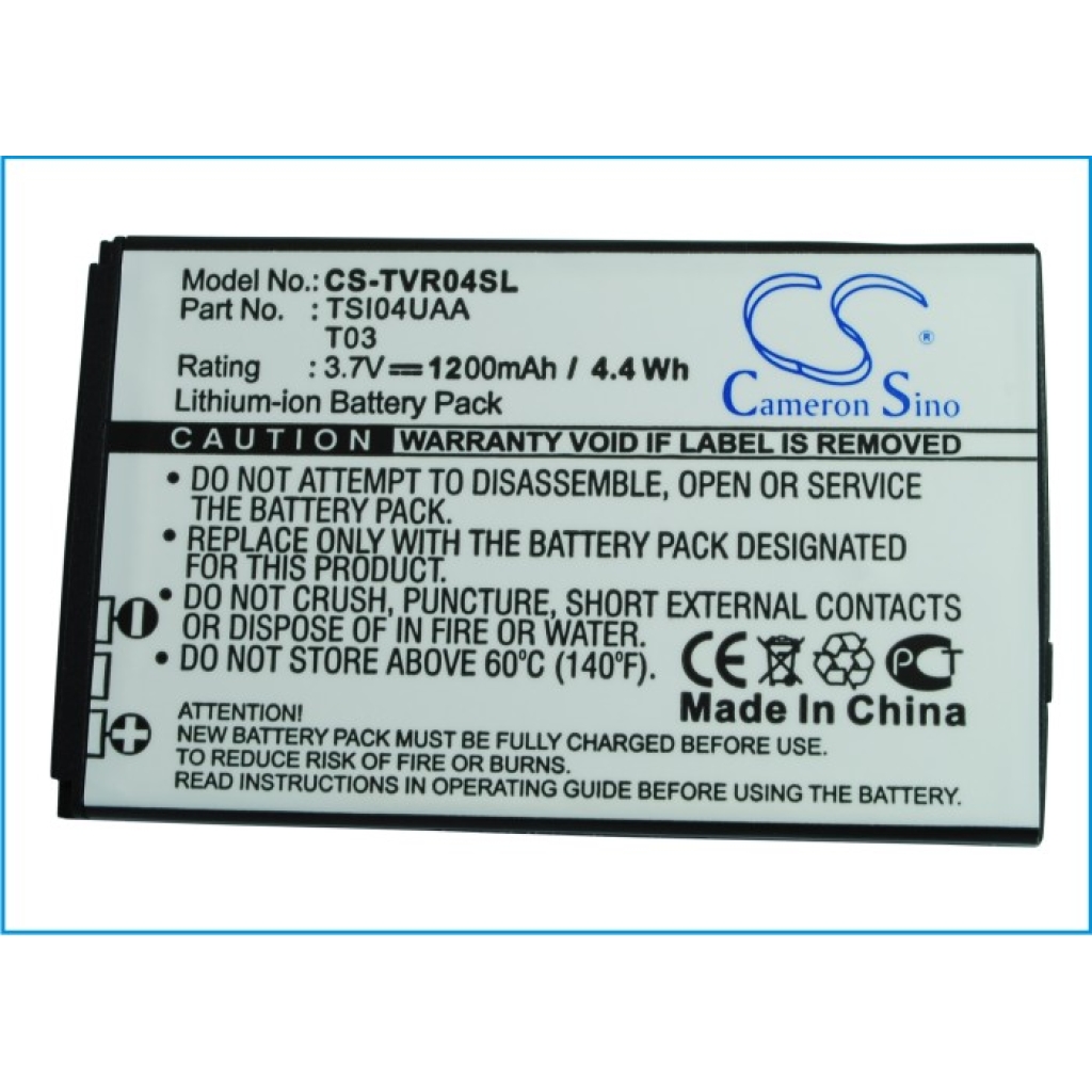 Battery compatible with Toshiba CS-TVR04SL