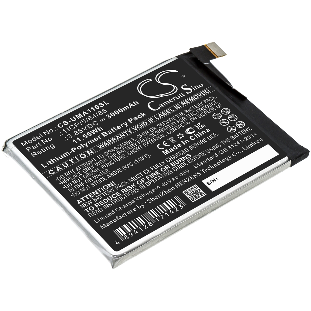 Compatibele batterijvervanging voor Umi 1ICP/5/64/85