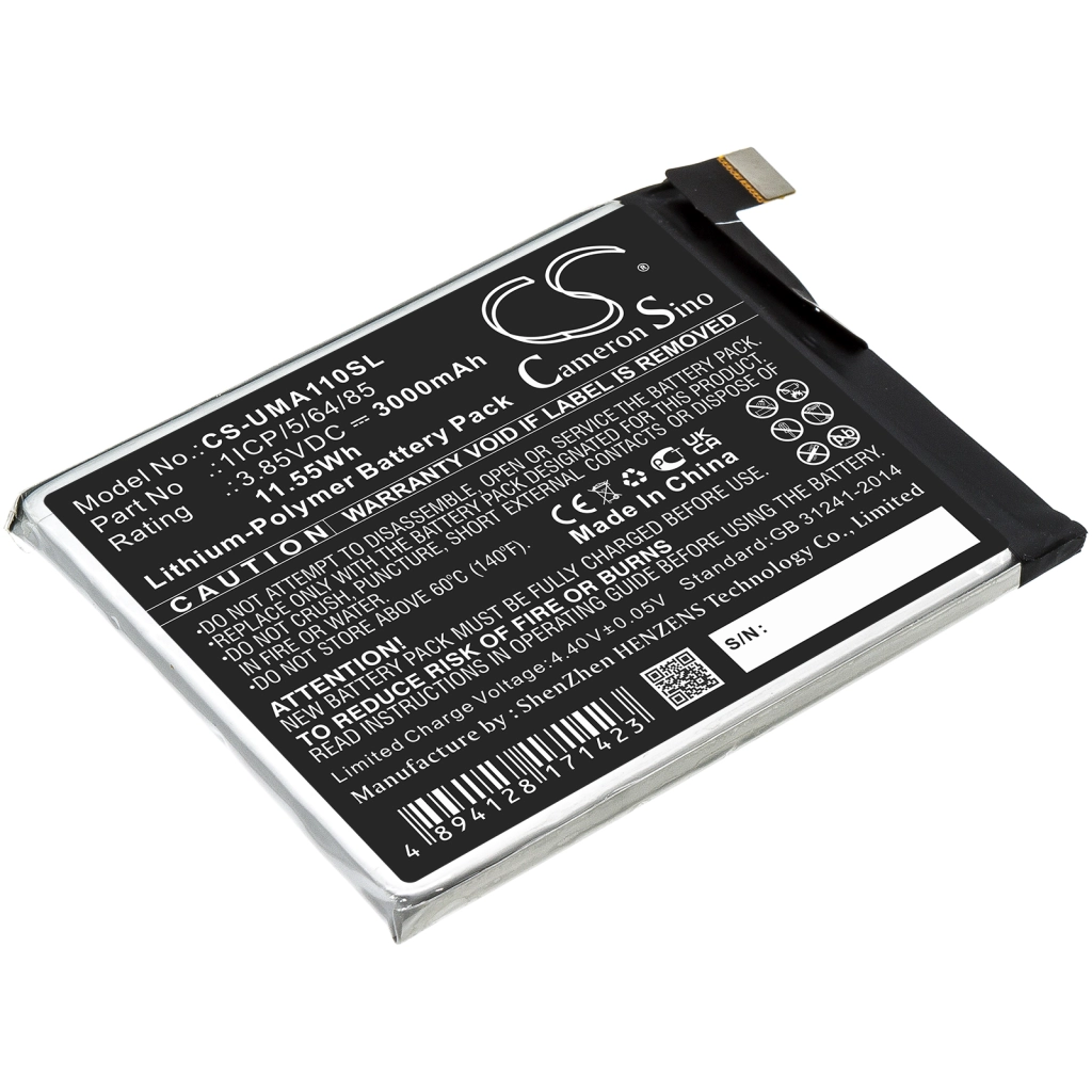 Compatibele batterijvervanging voor Umi 1ICP/5/64/85