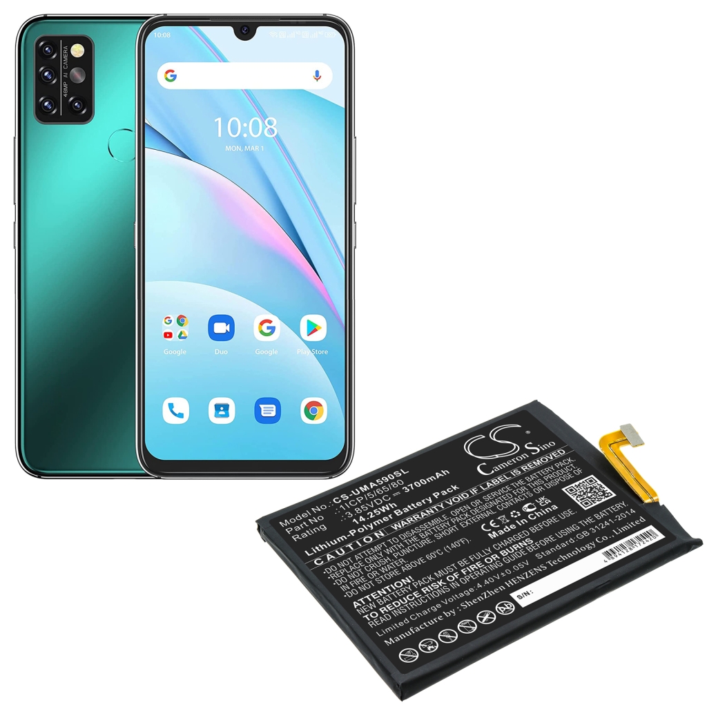 Compatibele batterijvervanging voor Umi 1ICP/5/65/80