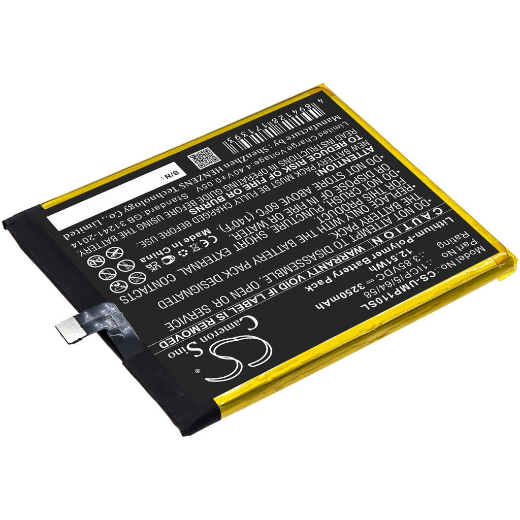 Compatibele batterijvervanging voor Umi 1ICP/5/64/58