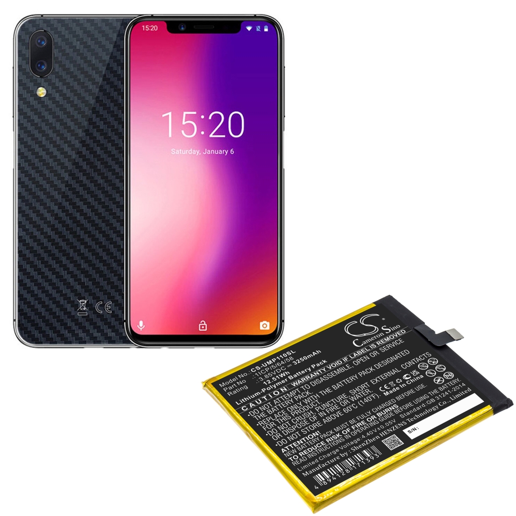 Compatibele batterijvervanging voor Umi 1ICP/5/64/58
