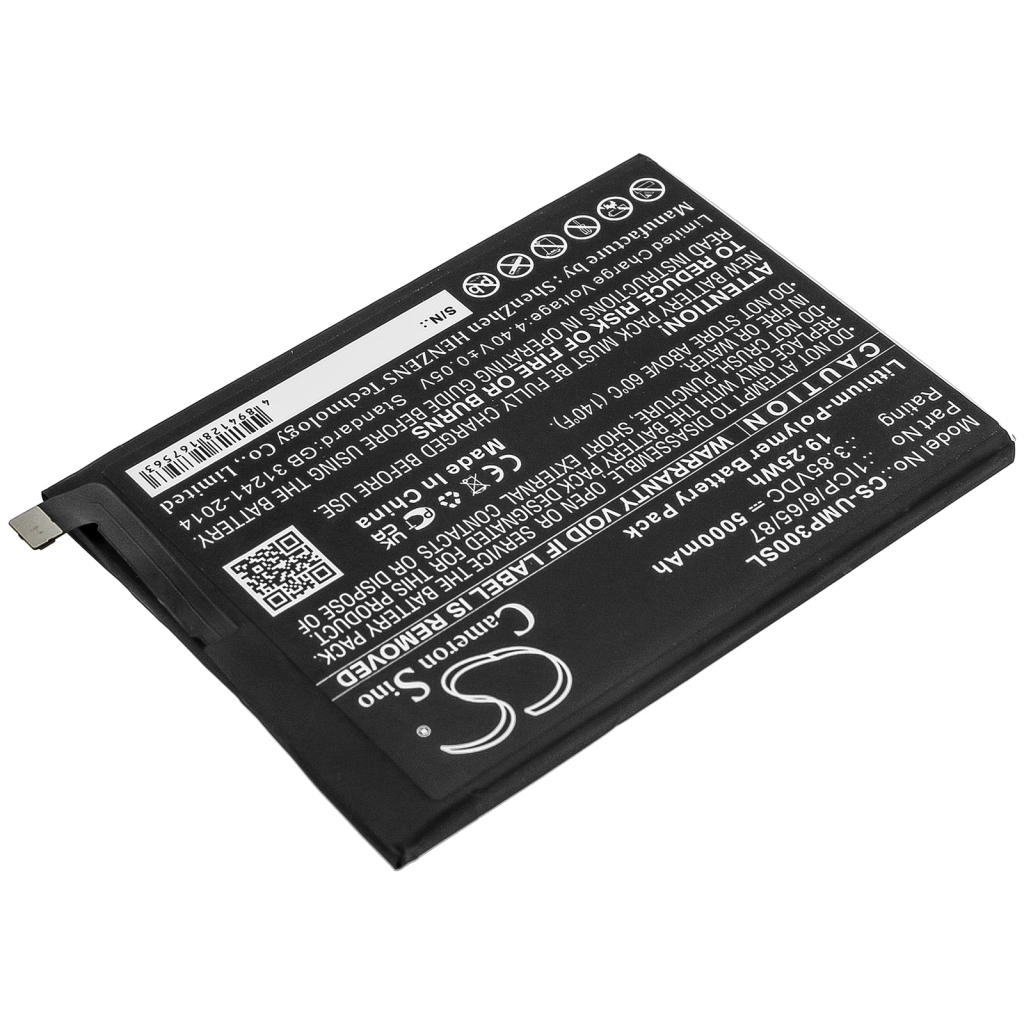 Compatibele batterijvervanging voor Umi 1ICP/6/65/87