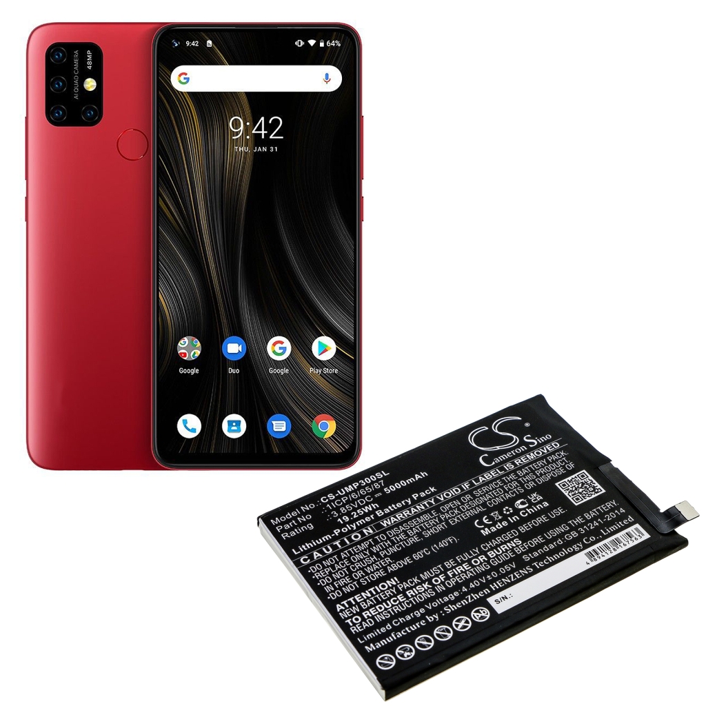 Compatibele batterijvervanging voor Umi 1ICP/6/65/87