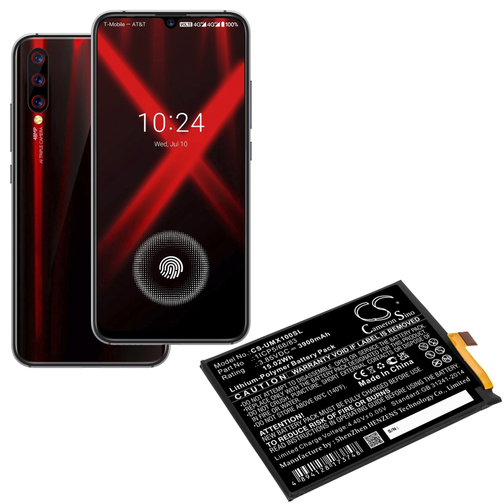 Compatibele batterijvervanging voor Umi 1ICP5/68/83