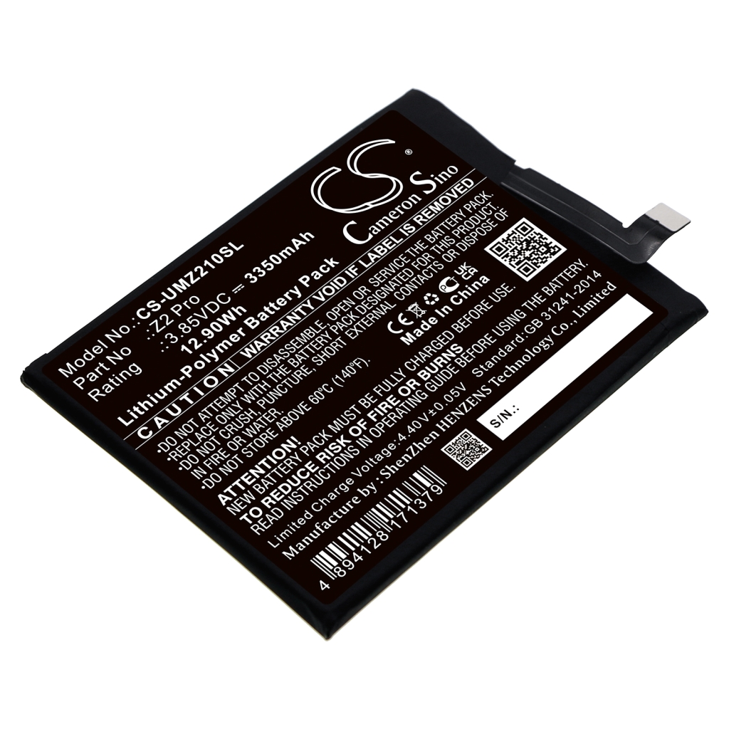 Compatibele batterijvervanging voor Umi Z2 PRO