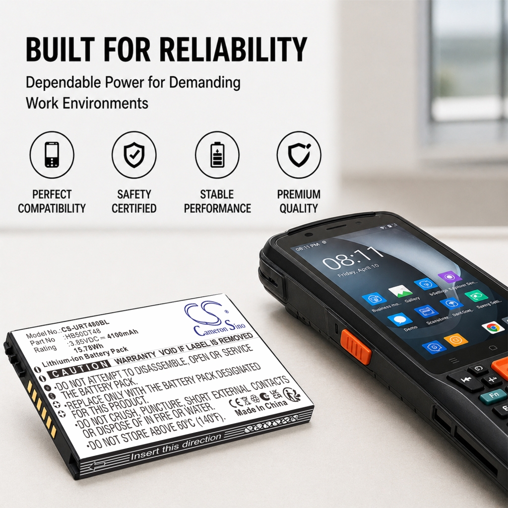 Battery compatible with Urovo CS-URT480BL