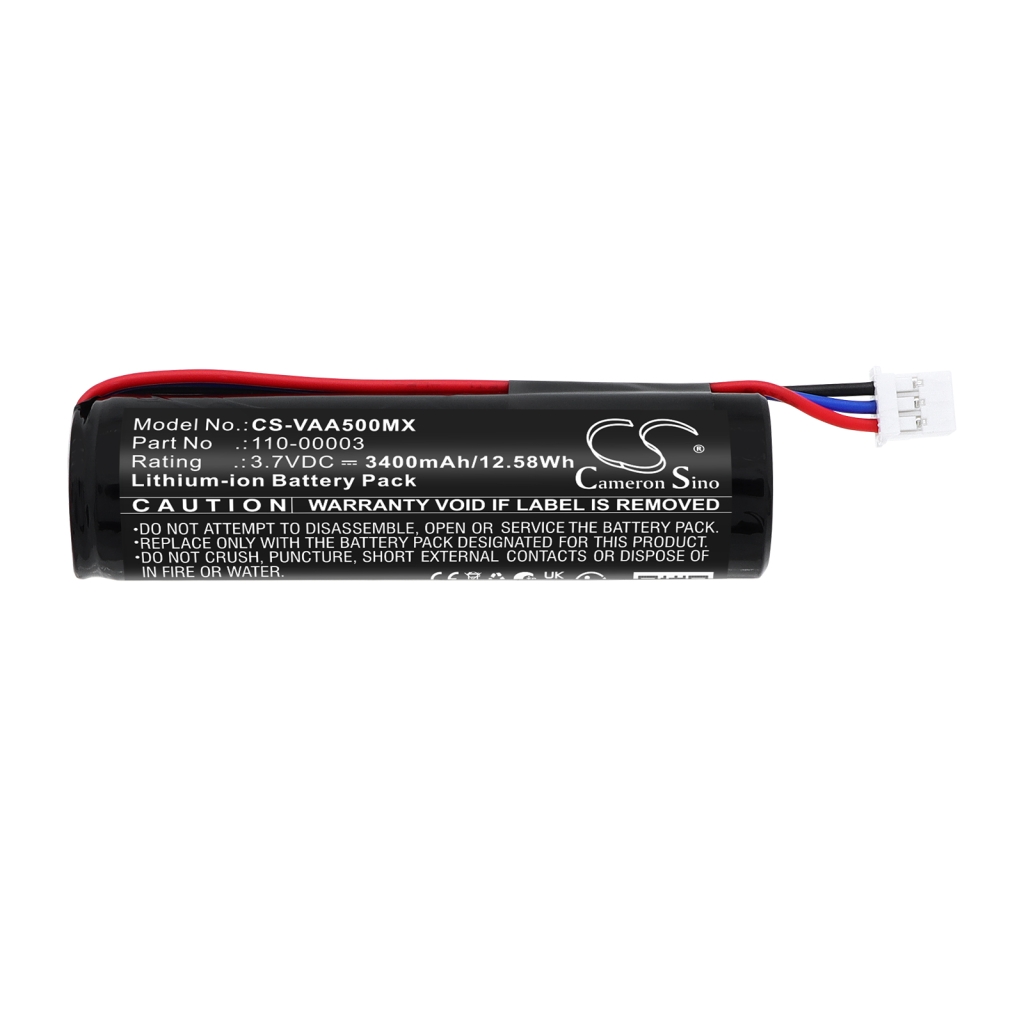 Cameron Sino CS-VAA500MX Li-ion battery 3.7V 3400mAh front label view