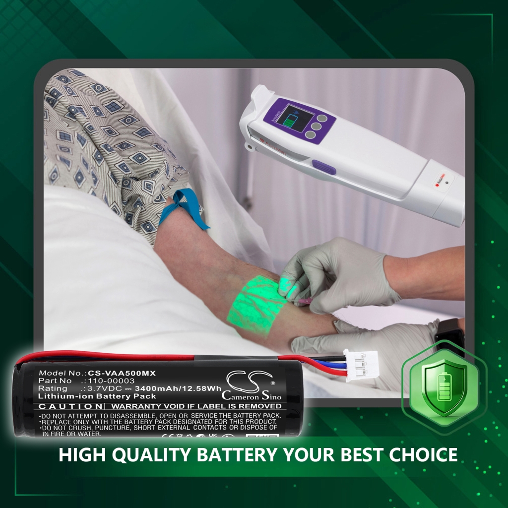 Cameron Sino CS-VAA500MX battery for medical vein finder device