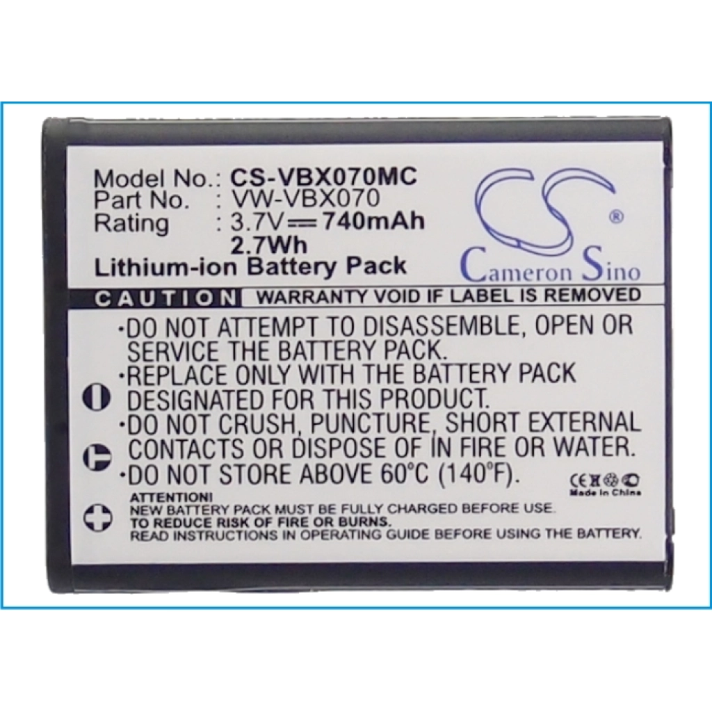 Batterijen Vervangt VW-VBX070