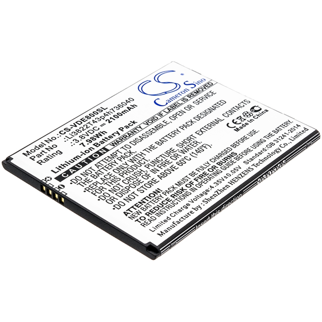 Compatibele batterijvervanging voor Vodafone LI3822T43P4H736040