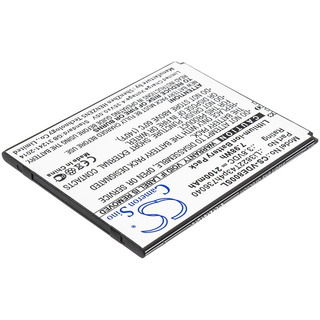 Compatibele batterijvervanging voor Vodafone LI3822T43P4H736040