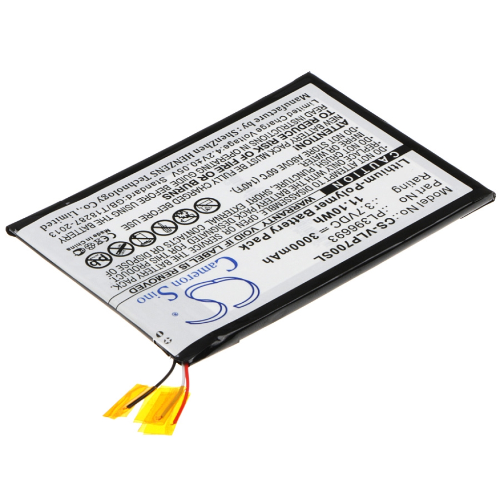 Compatibele batterijvervanging voor Visual land PL396693